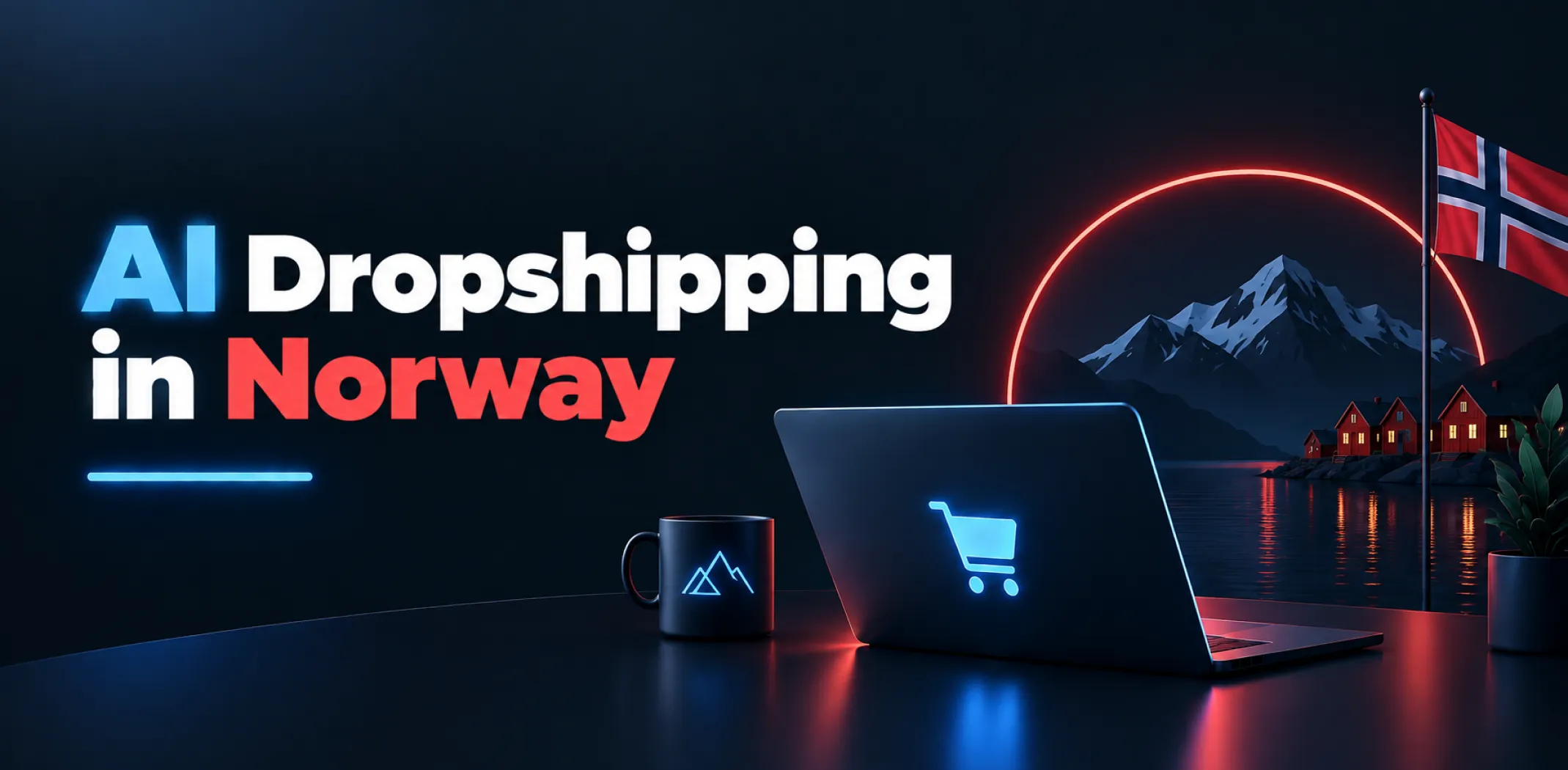 Featured image for an article about AI dropshipping in Norway