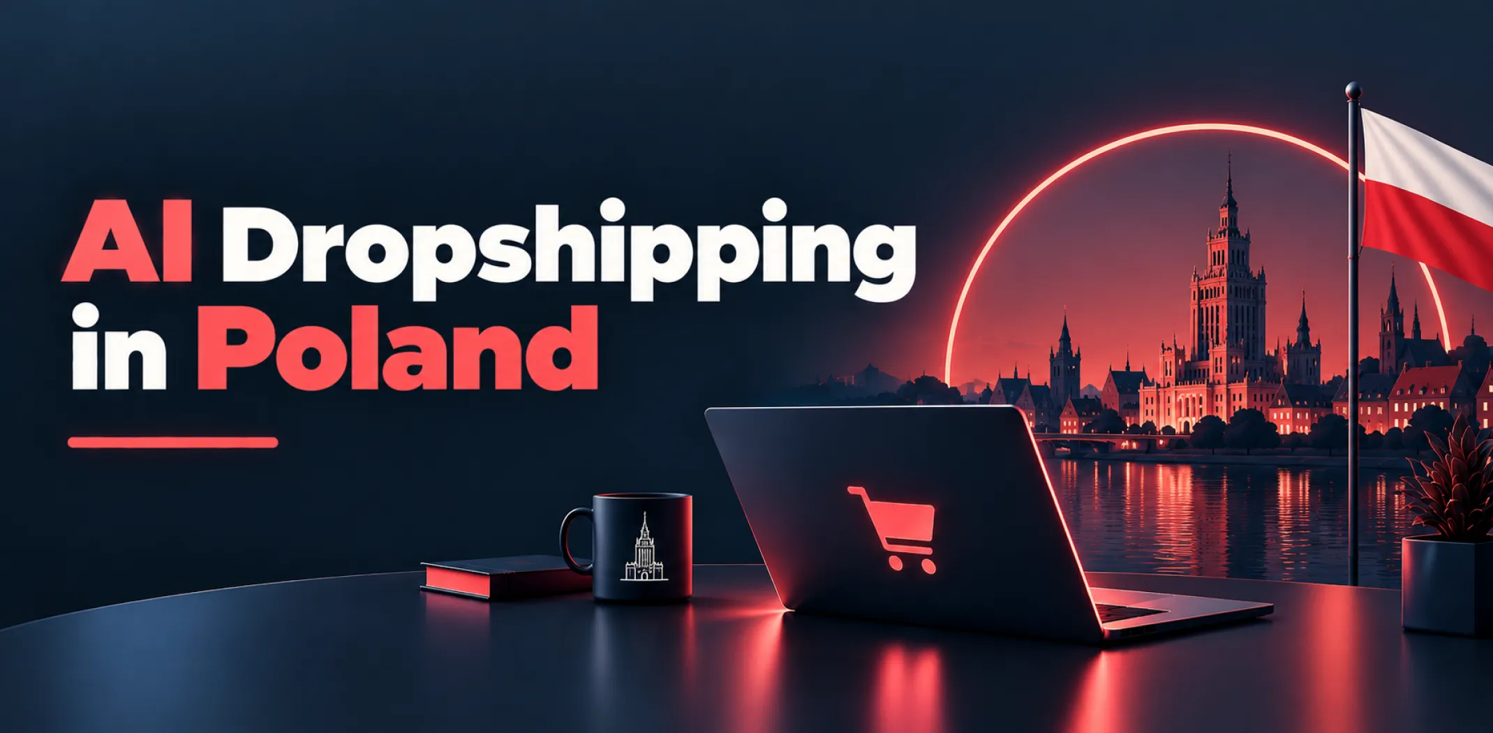 Featured image for an article about AI dropshipping in Poland