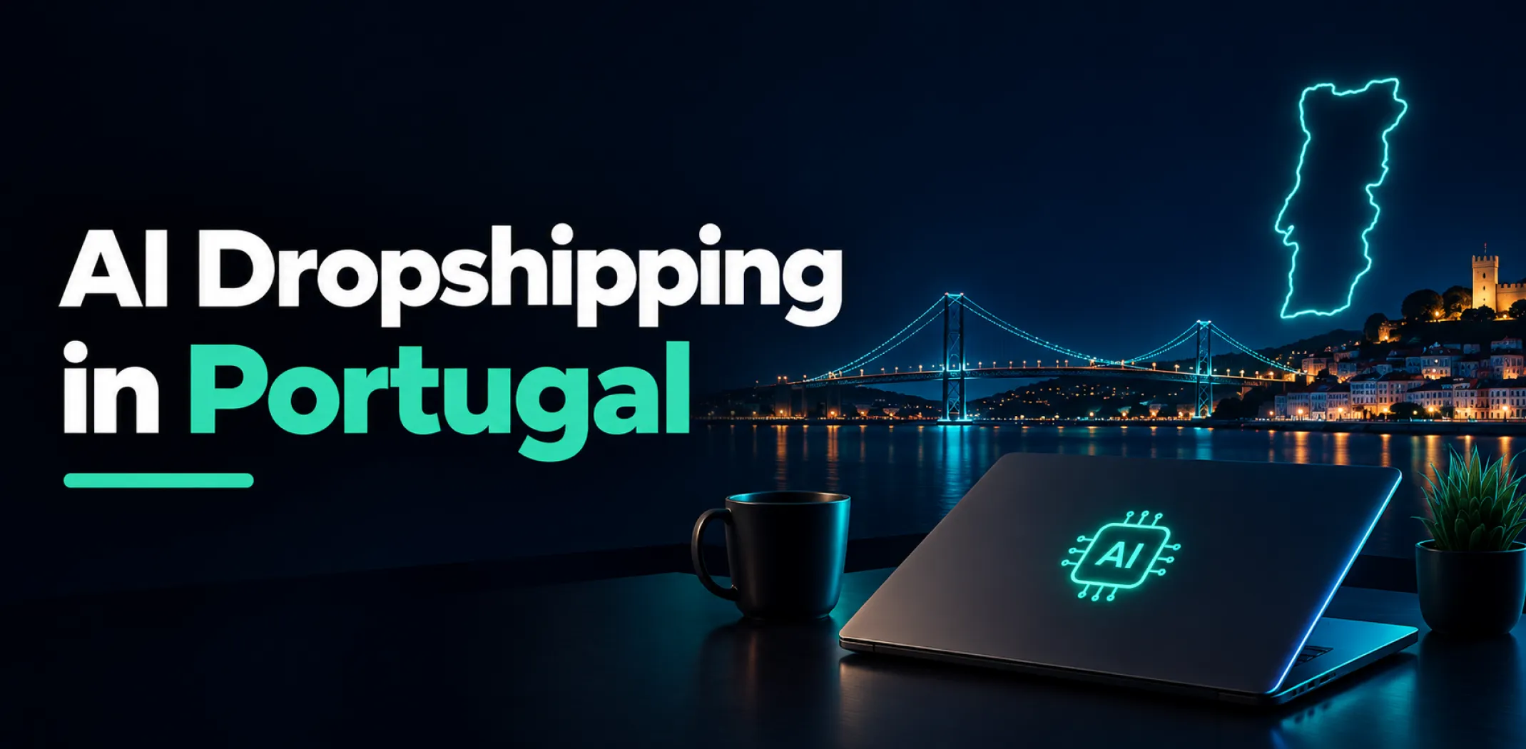 Featured image for an article about AI dropshipping in Portugal