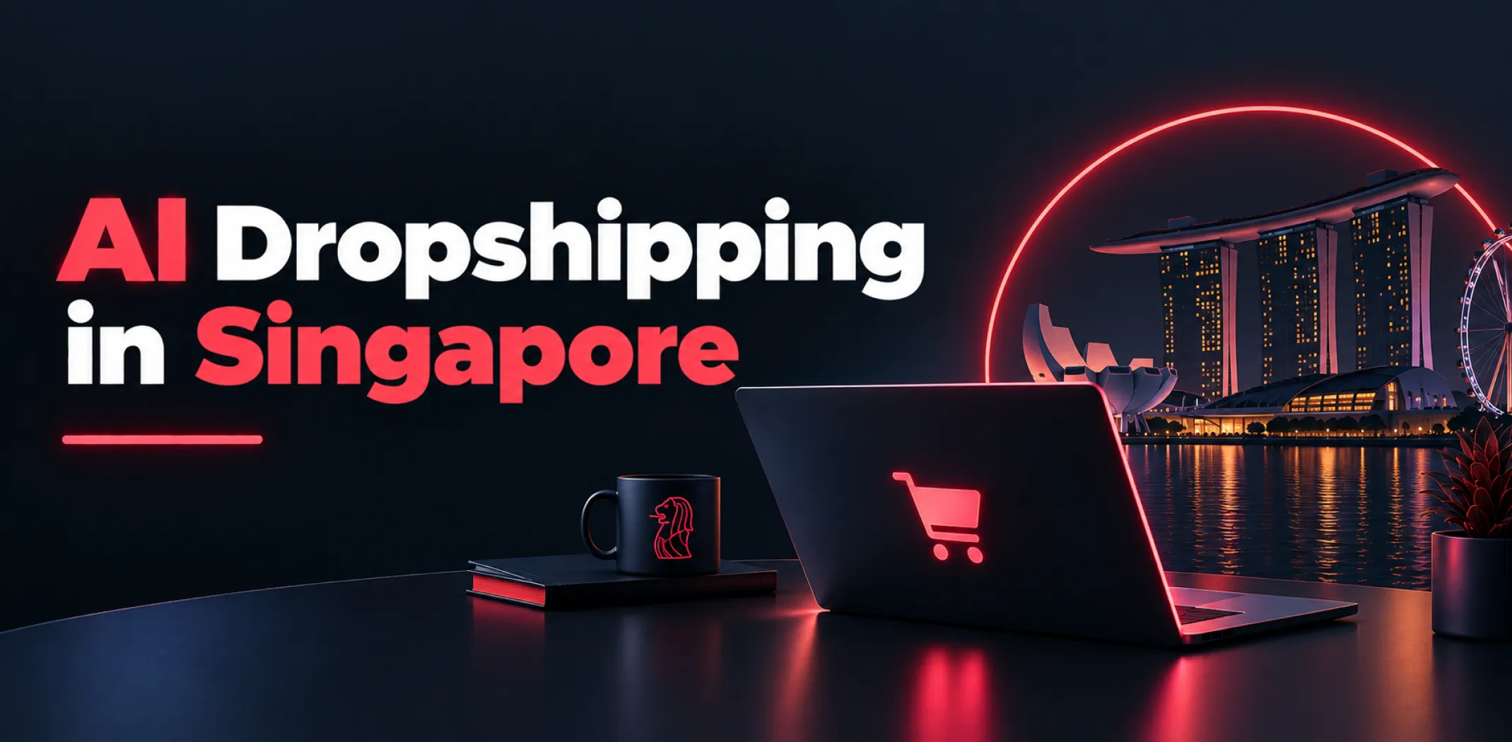 Featured image for an article about AI dropshipping in Singapore