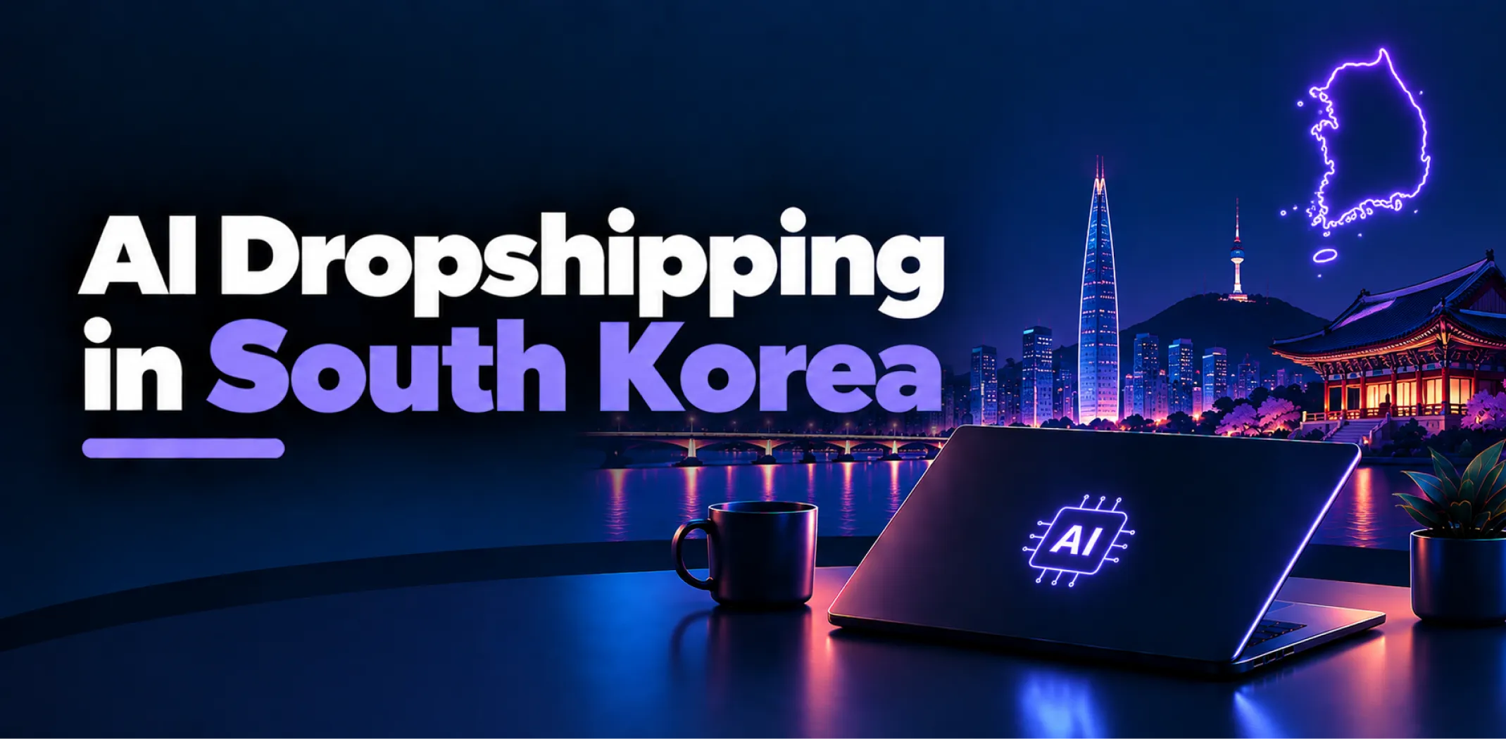 Featured image for an article about AI dropshipping in South Korea