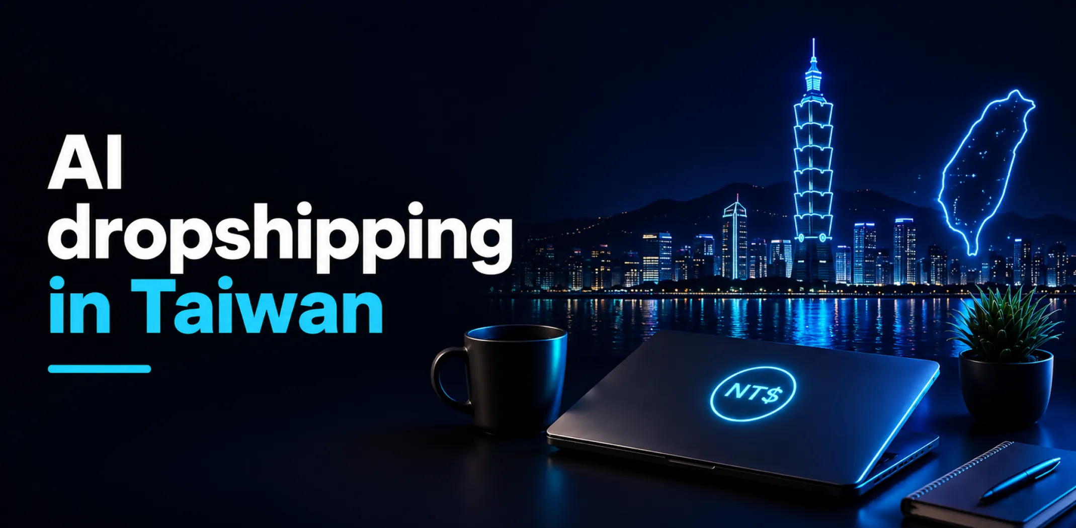 Featured image for an article about AI dropshipping in Taiwan