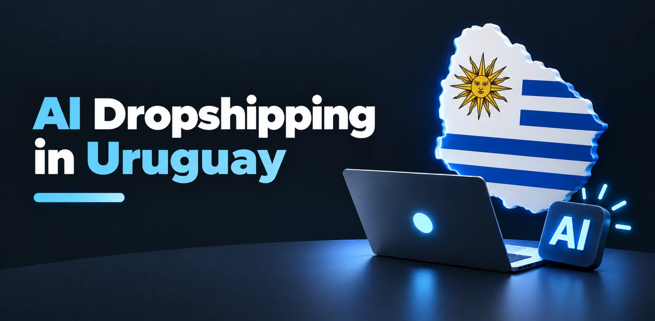 Featured image for an article about AI dropshipping in Uruguay