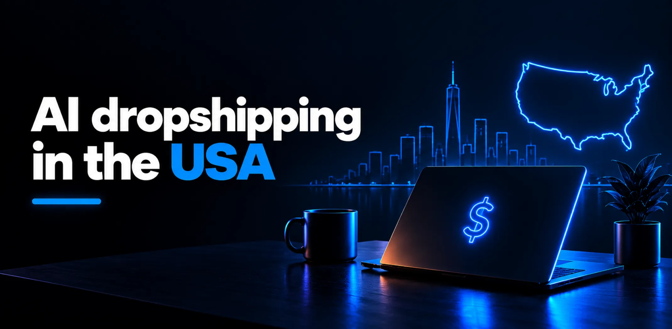 Featured image for an article about AI dropshipping in the USA