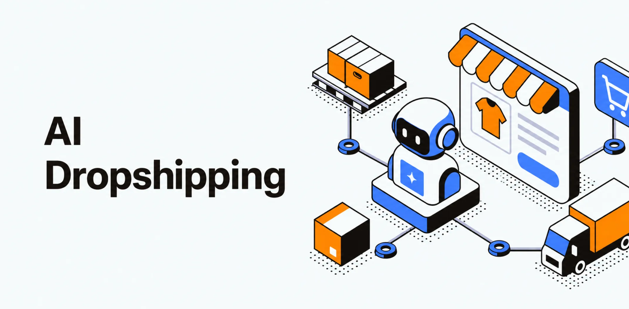Featured image for an article on AI dropshipping