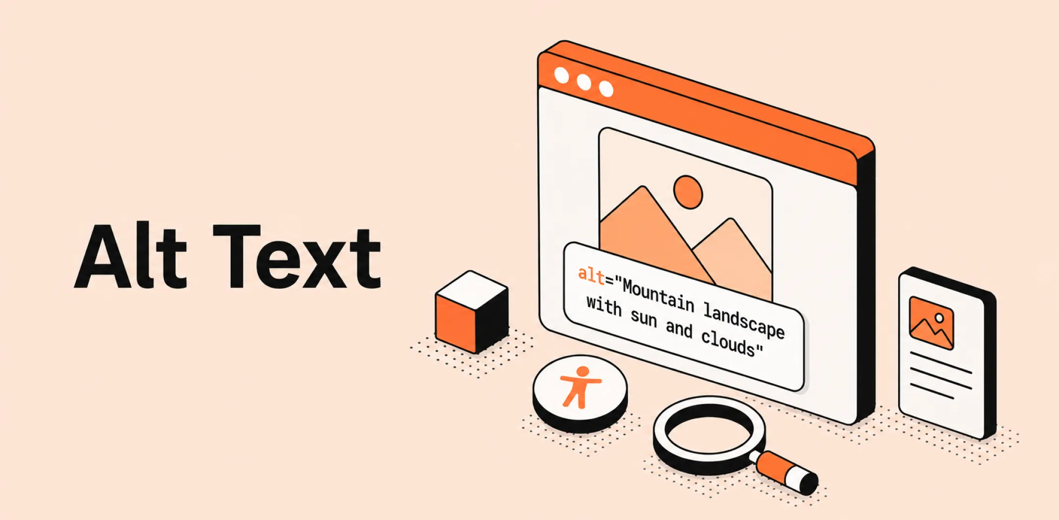 Featured image for an article about an alt text