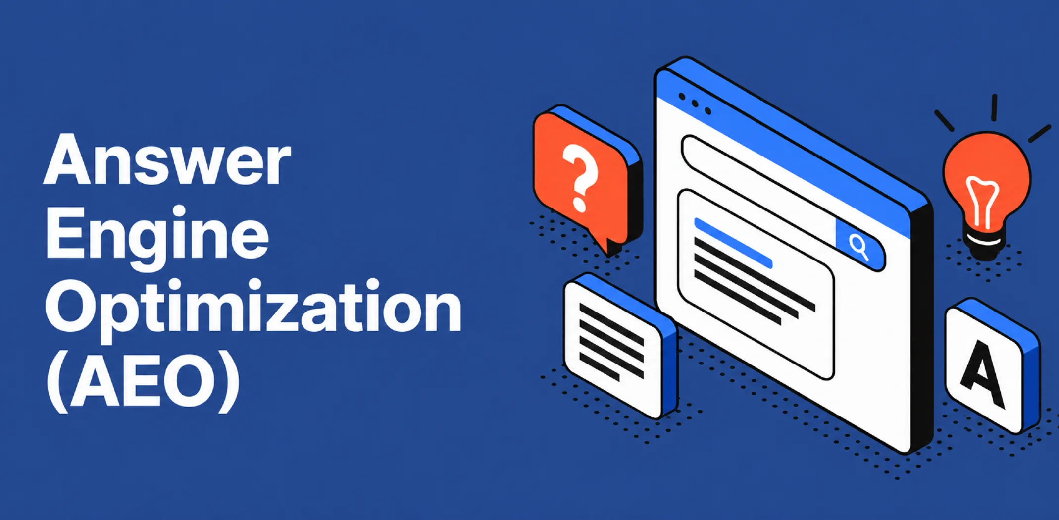 Featured image for an article about answer engine optimization (AEO)
