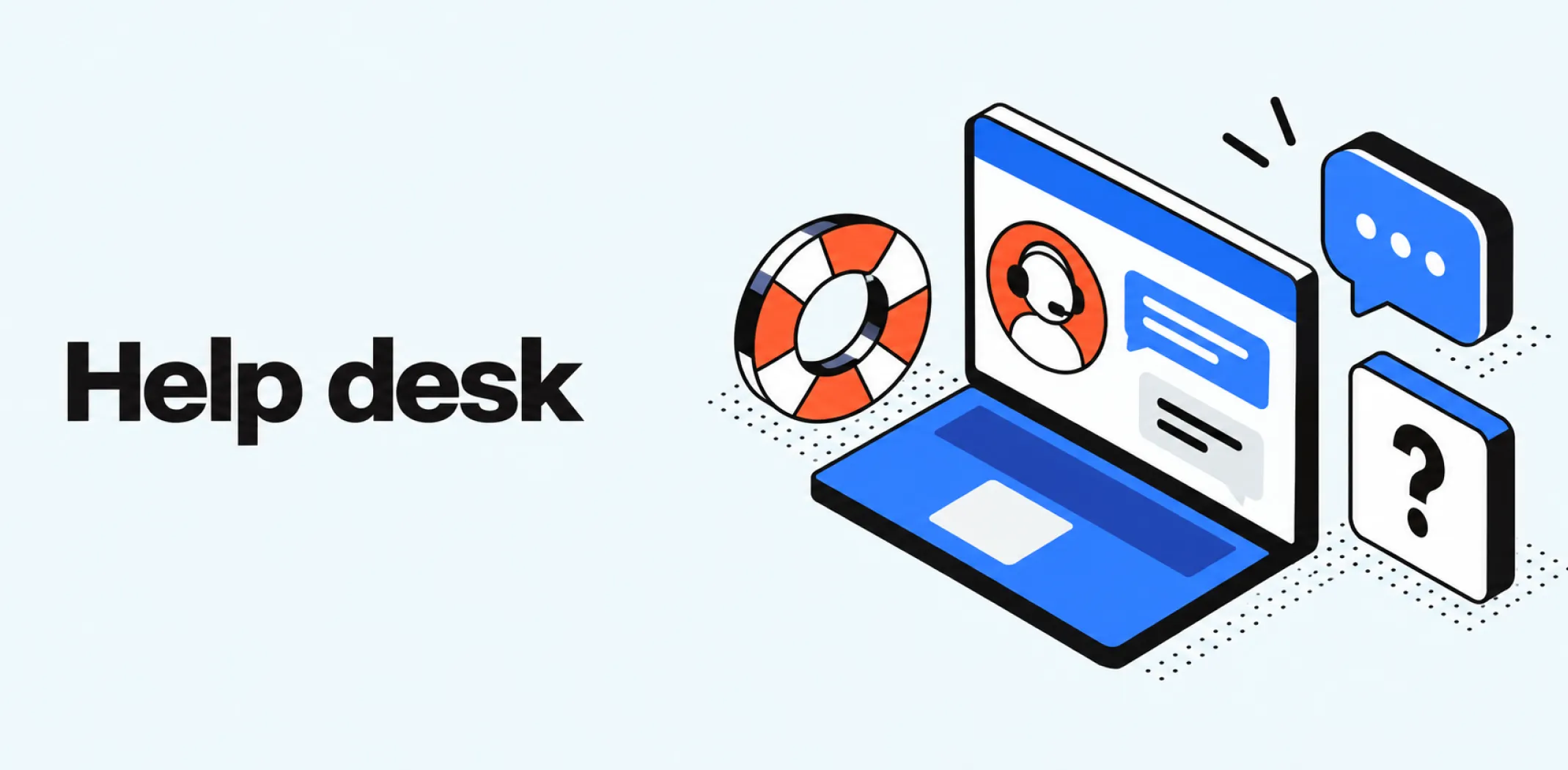 Featured image for an article about a help desk
