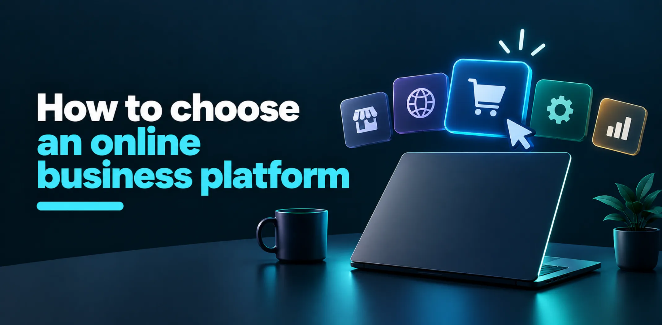 Featured image for an article about how to choose an online business platform
