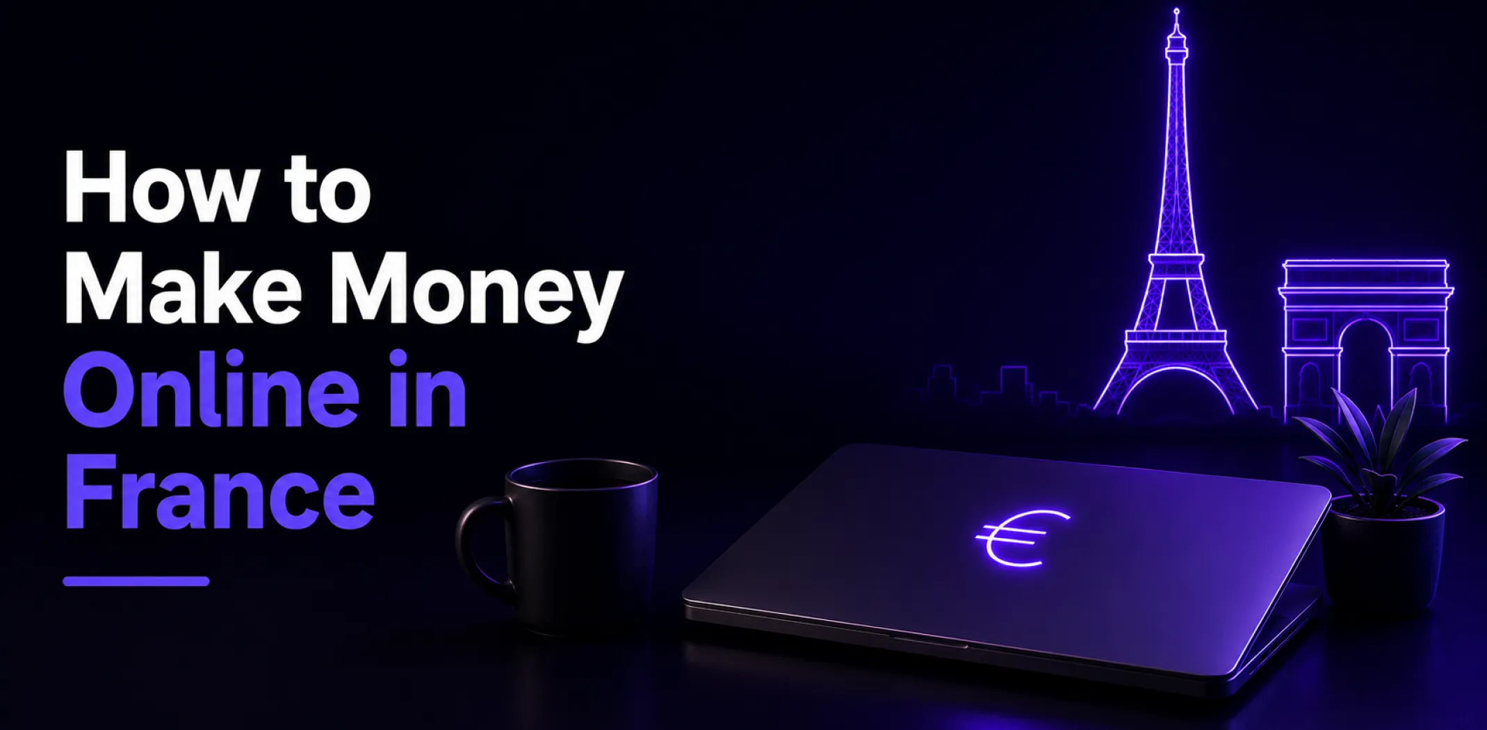 Featured image for an article about how to make money online in France