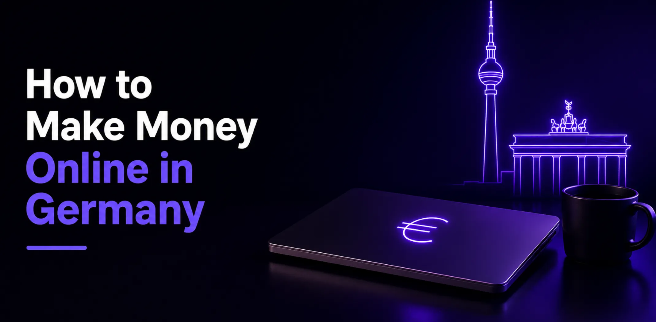Featured image for an article about how to make money online in Germany
