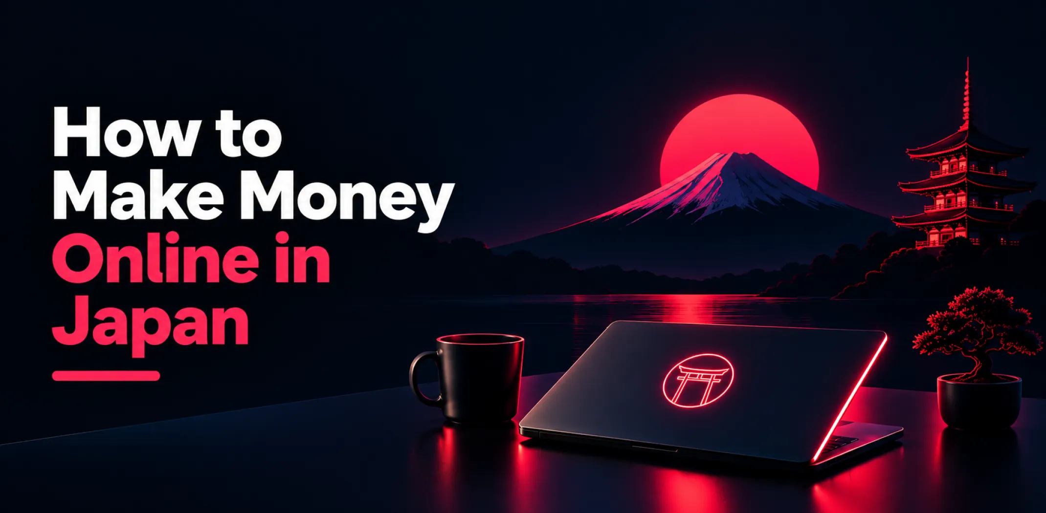 Featured image for an article about how to make money online in Japan