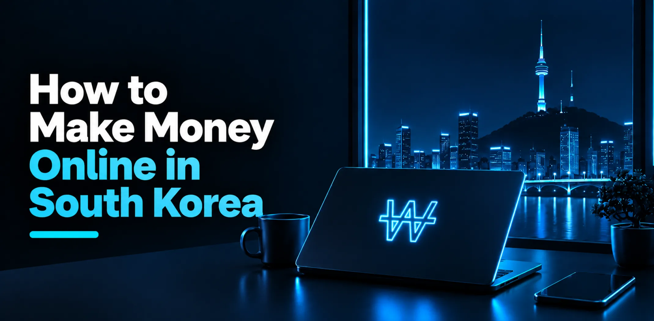 Featured image for an article about how to make money online in South Korea