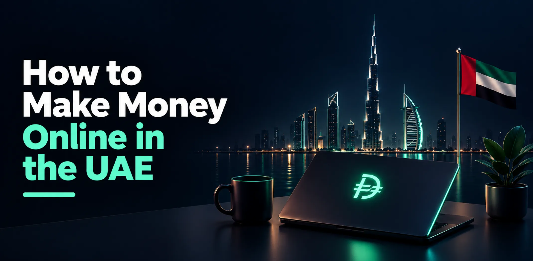 Featured image for an article about how to make money online in the United Arab Emirates