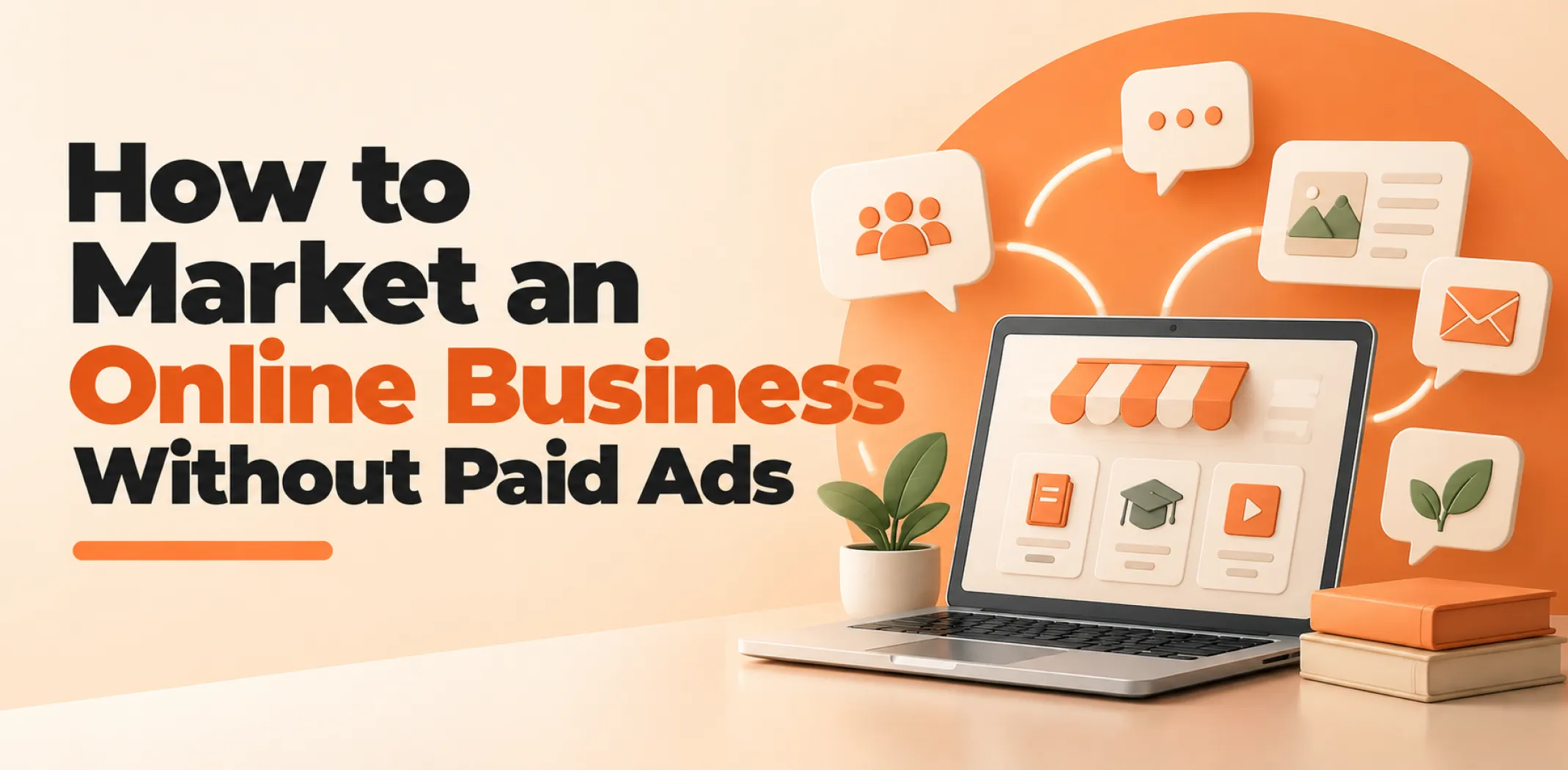 Featured image for an article on how to market an AI dropshipping business without paid ads