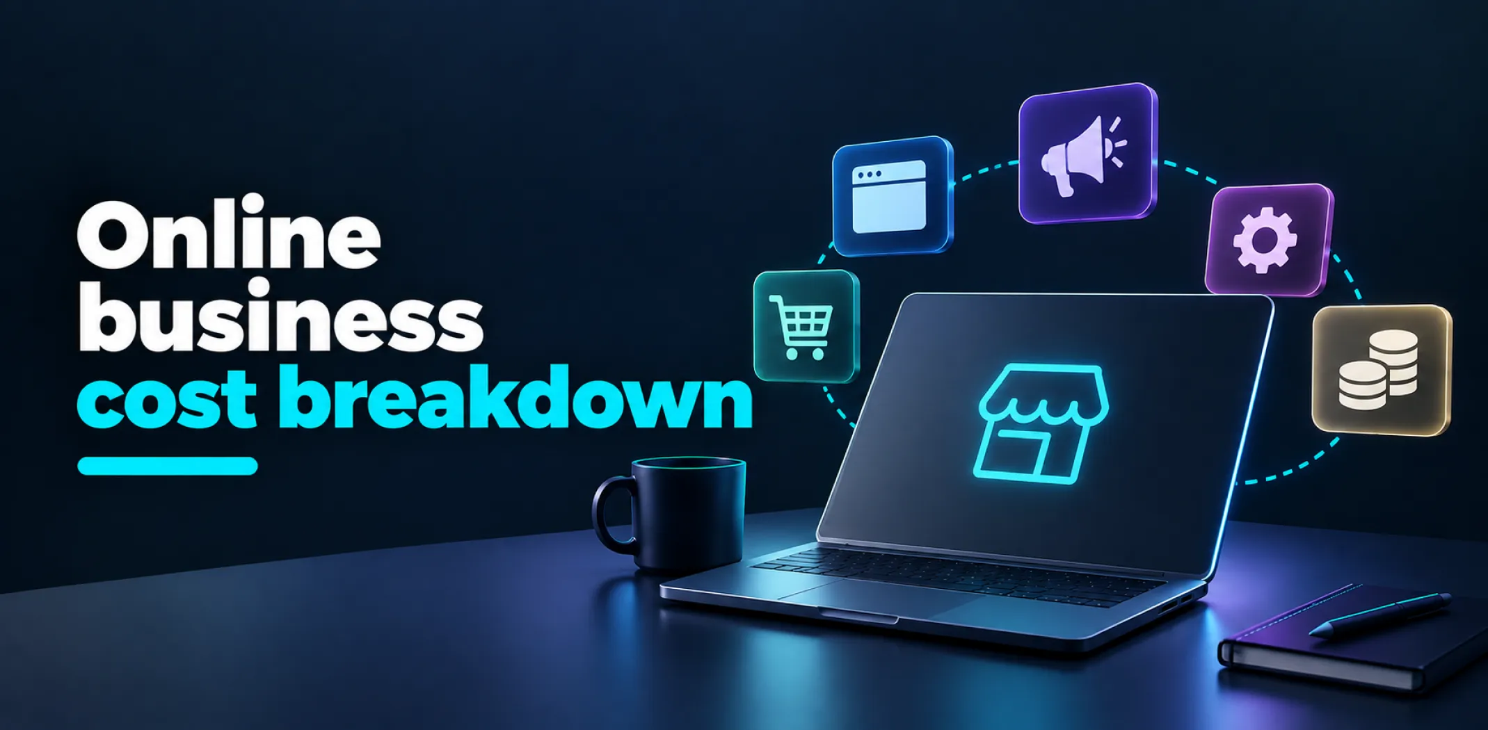 Featured image for a breakdown of an online business cost