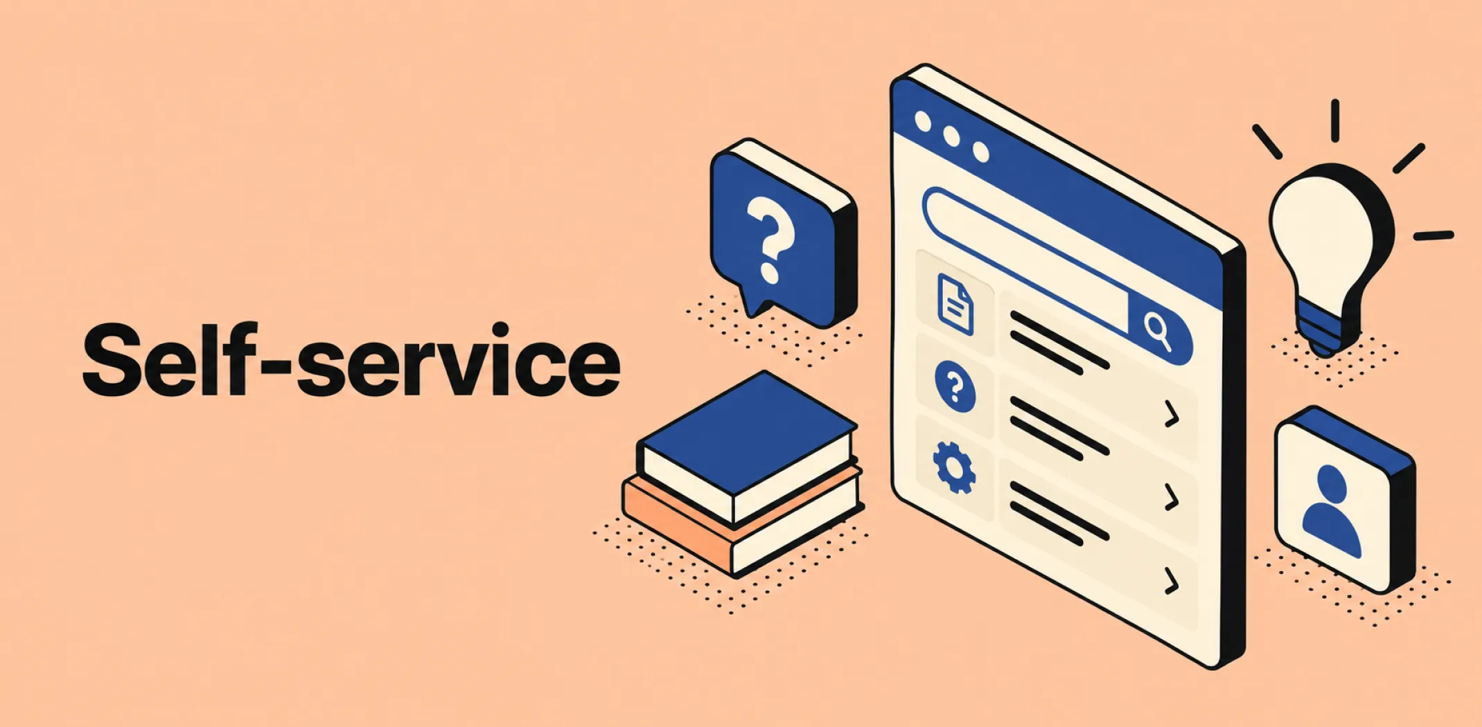Featured image for an article about self-service