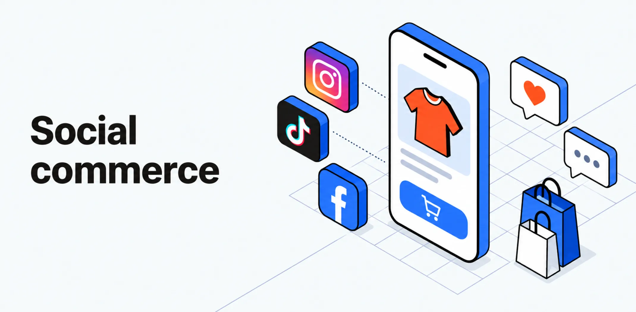 Featured image for an article about social commerce