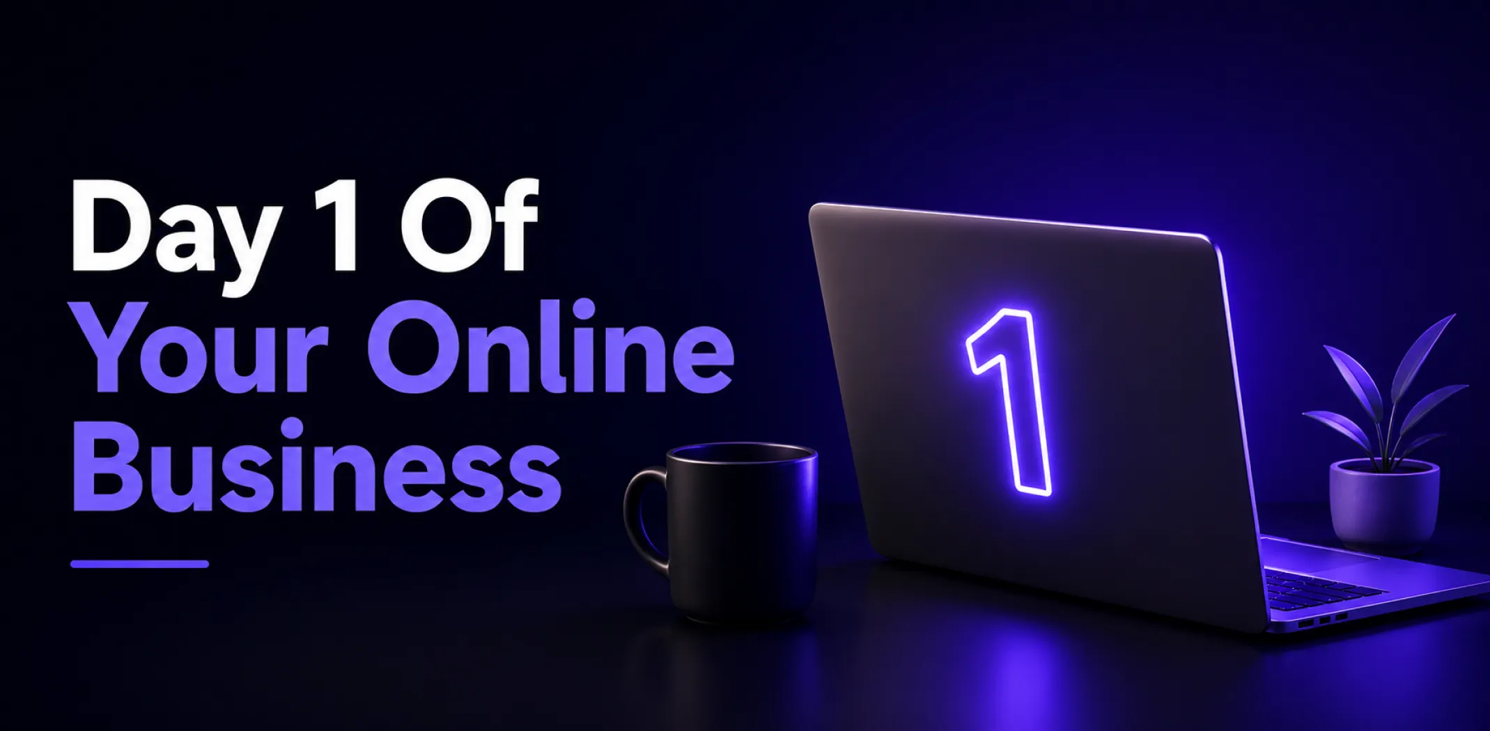 Featured image for an article about the first day of starting an online business