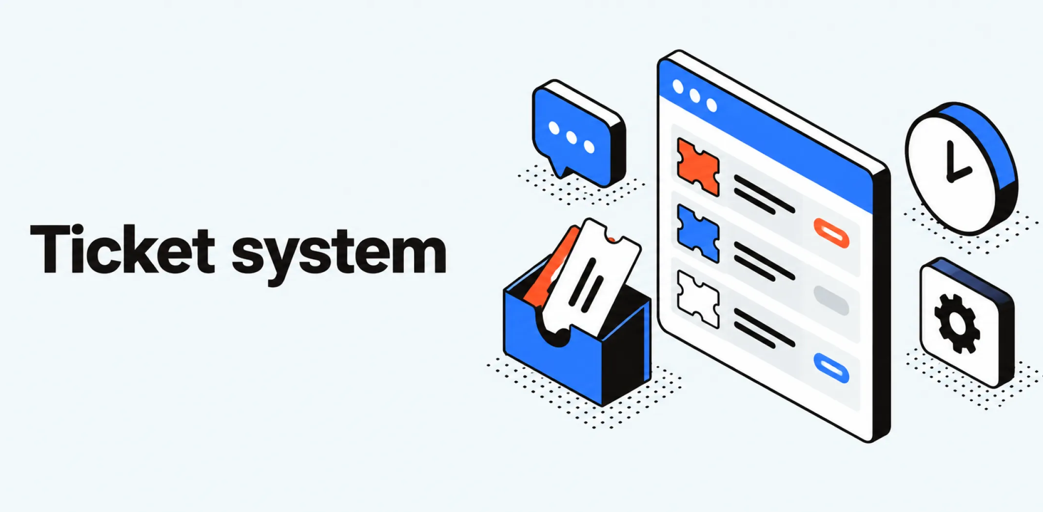 Featured image for an article about a ticket system