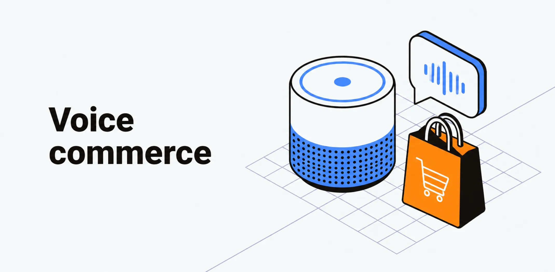 Featured image for an article about voice commerce