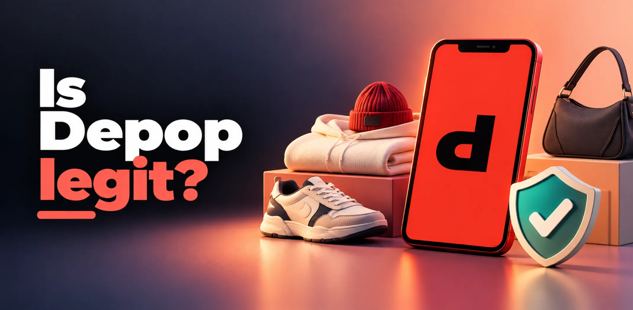 Featured image for an article answering the question "is Depop legit?"