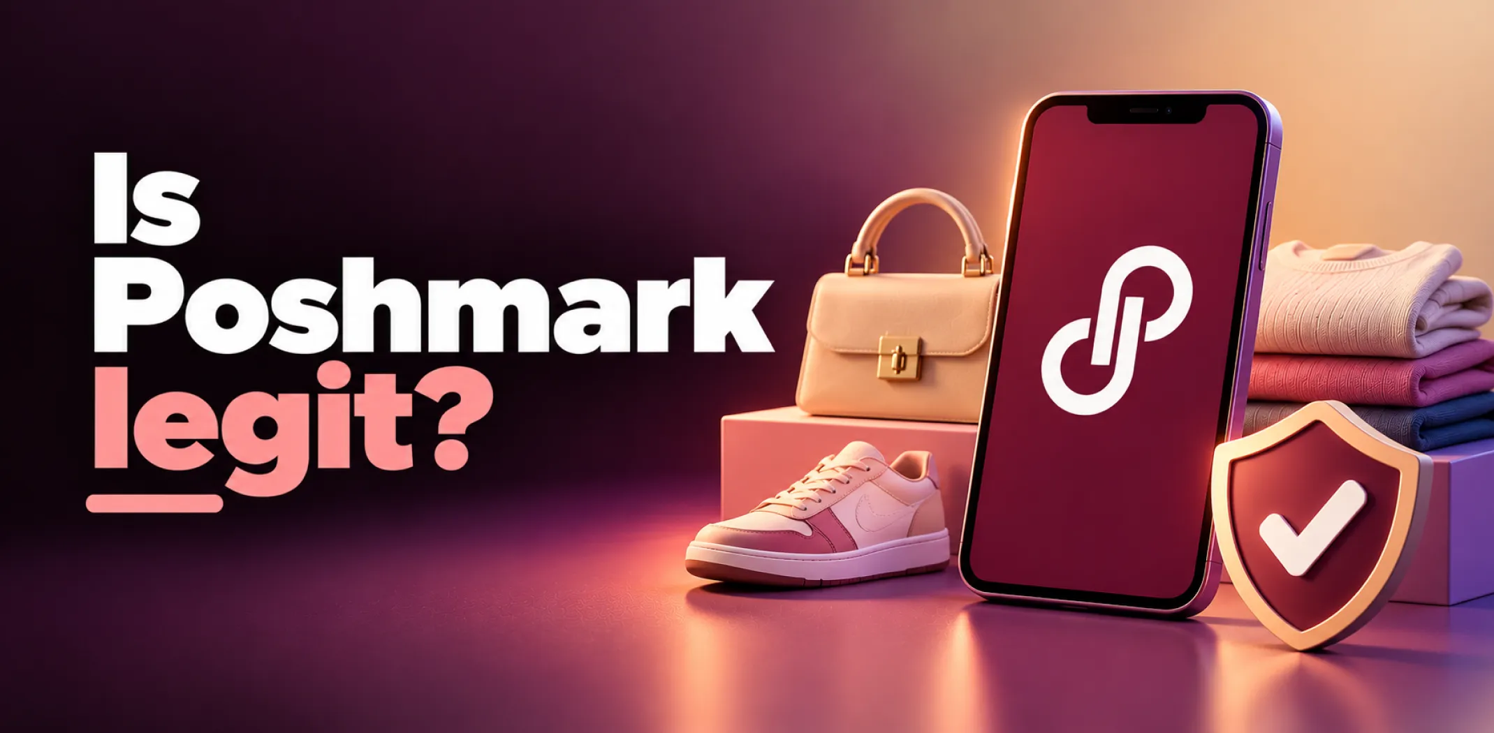 Featured image for an article answering the question "is Poshmark legit?"