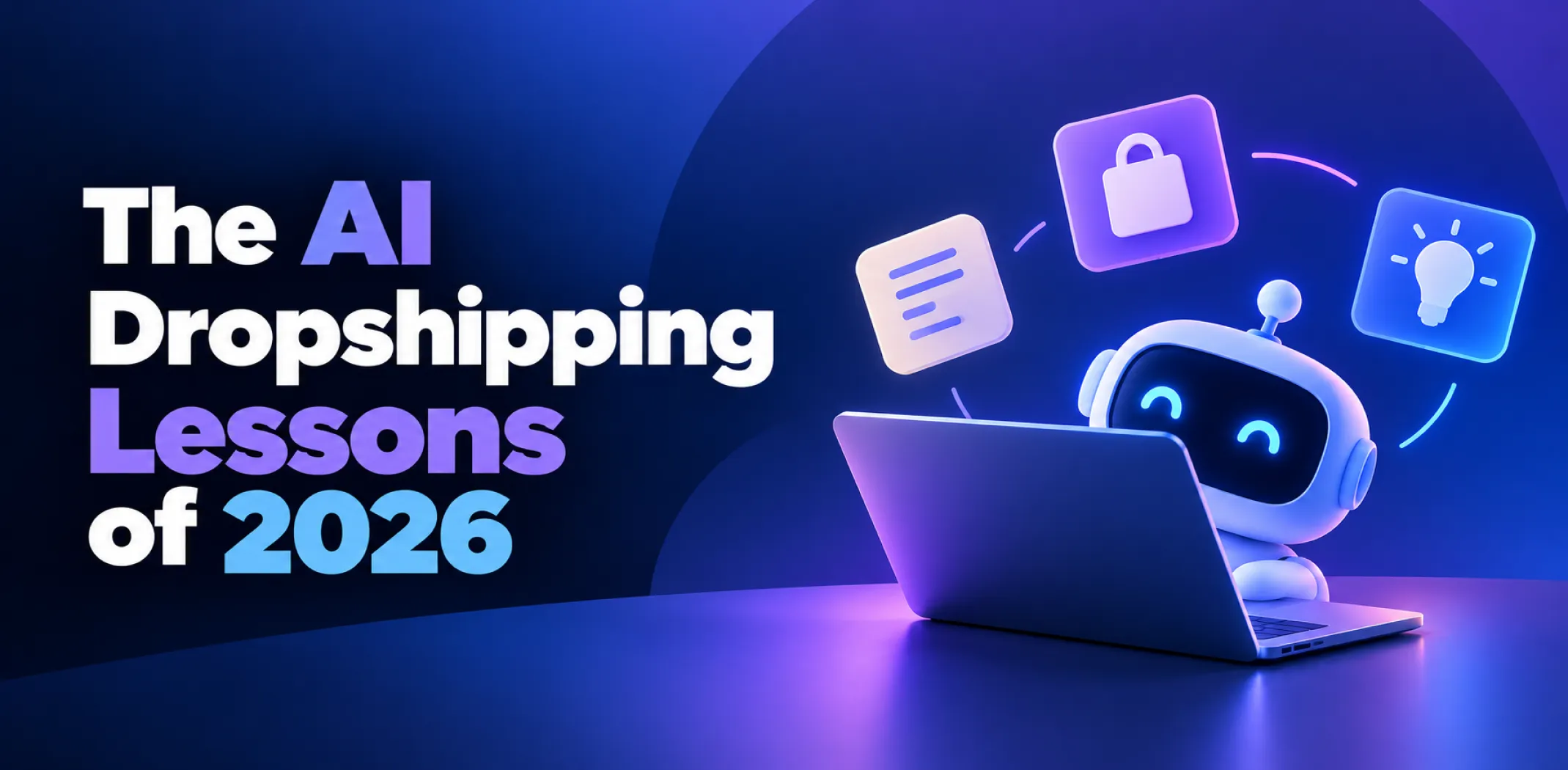 Featured image for an article about the AI dropshipping lessons of 2026