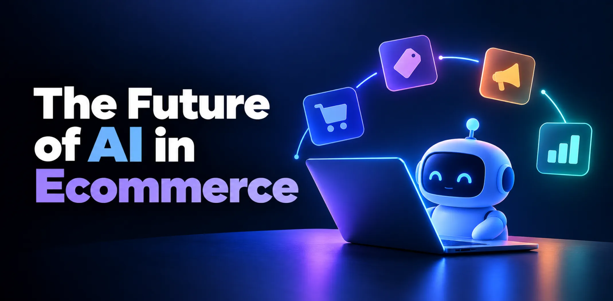 Featured image for an article about the future of AI in ecommerce