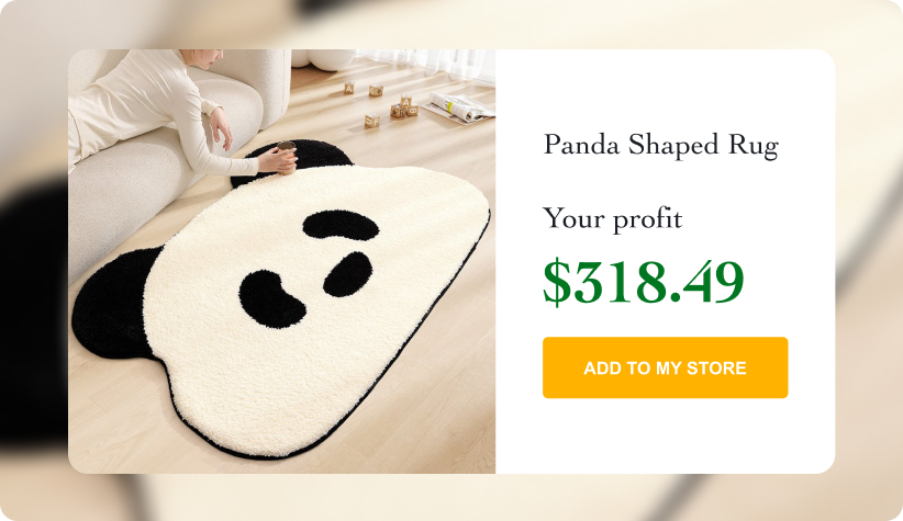 Panda Shaped Rug