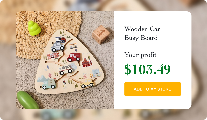 Wooden Car Busy Board