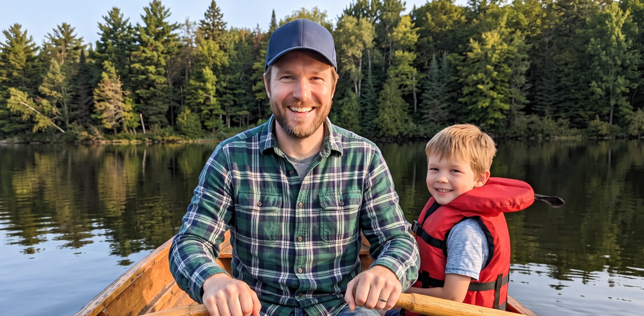 a dad and son setting up an allowance and savings jar